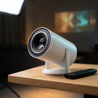 Smart Projector Battery+ Full HD 1080P Support 400ANSI BT5.0 Android Projector Auto Keystone Electric Focus Built-In Battery — Studio Shot