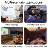 Smart Projector Battery+ Full HD 1080P Support 400ANSI BT5.0 Android Projector Auto Keystone Electric Focus Built-In Battery