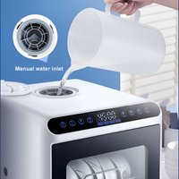 Automatic Portable Mini Dishwasher for Kitchen Home Hotels Cars-Smart Freestanding Electric with Plug Integrated Dishwasher