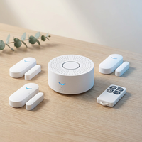 Wireless Wifi Smart Home Automation Security Alarm System with Door Sensor Motion Sensor Smart Life App Burglar Alarm Siren — Studio Shot