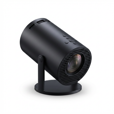 Projector 4K 1080P Support, Mini Projector Smart for Movie Projection Compatible with Phone-Black