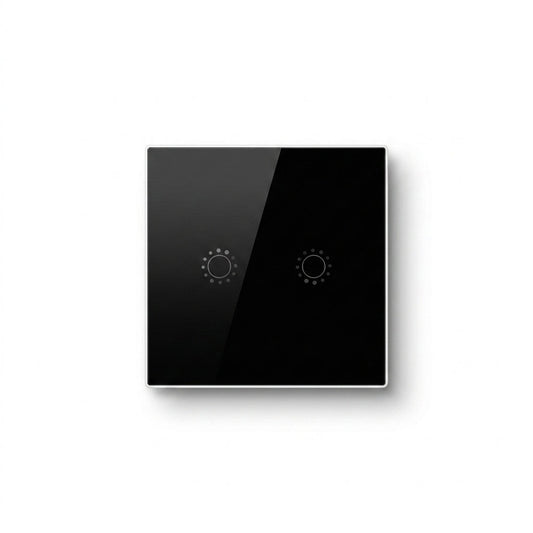 Smart Home Automation Wifi Switch 2 Gang Ewelink App Control for Smart Home System Smart Touch Switch 220V EU/UK Standard — Studio Shot