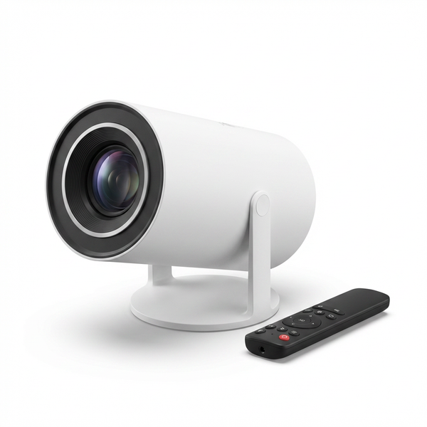 Smart Projector Battery+ Full HD 1080P Support 400ANSI BT5.0 Android Projector Auto Keystone Electric Focus Built-In Battery — Studio Shot