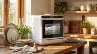 Automatic Portable Mini Dishwasher for Kitchen Home Hotels Cars-Smart Freestanding Electric with Plug Integrated Dishwasher — Lifestyle